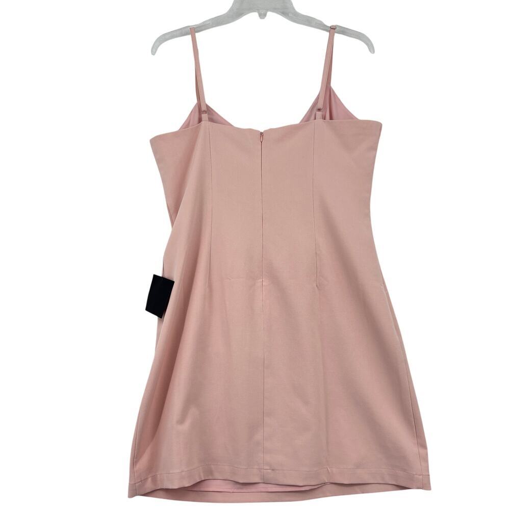 Lulus Mini Dress Size L Blush Pink Lined Keyhole Neck Back Zip Stretch - Picture 4 of 8